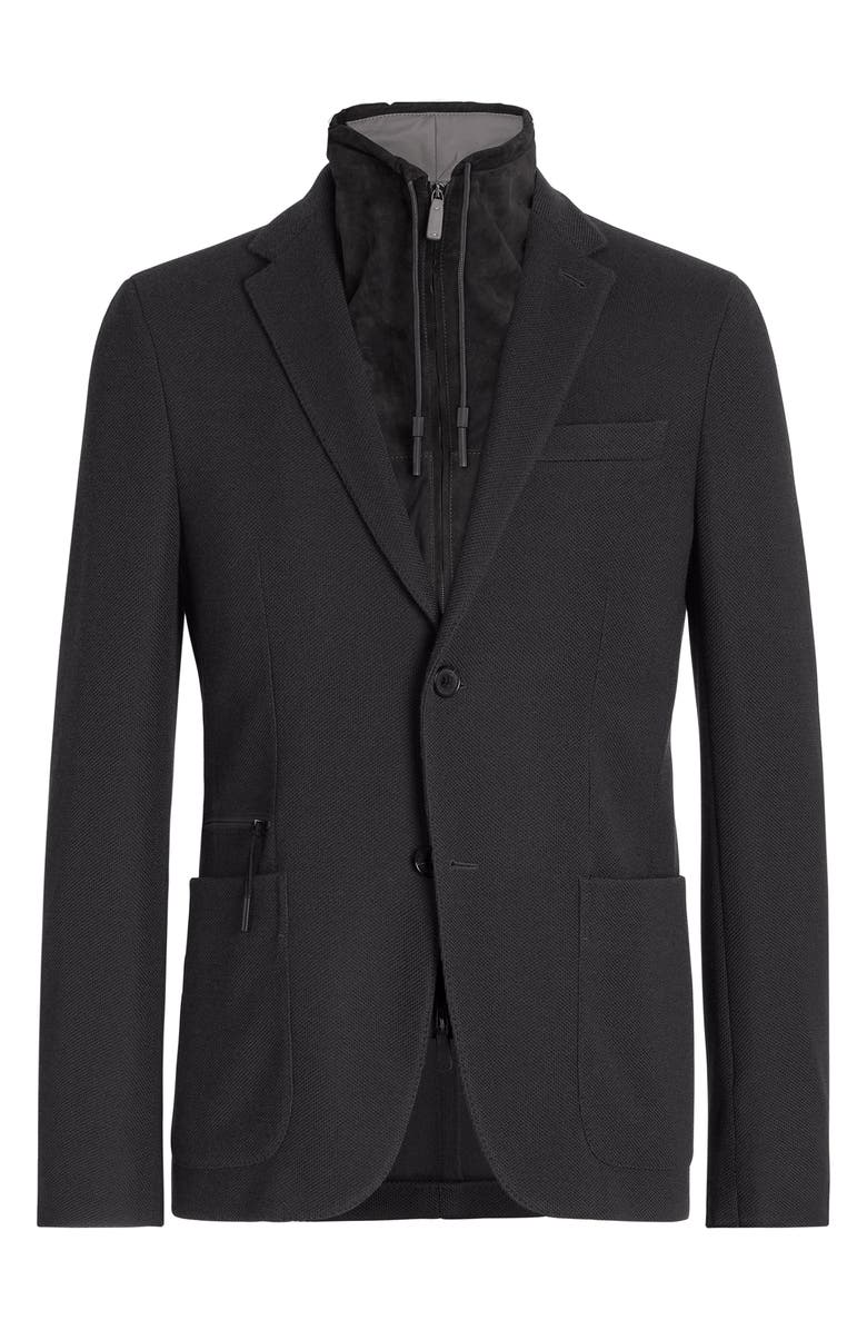 ZEGNA High Performance<sup>™</sup> Jersey Jacket with Removable Technical Bib, Alternate, color, 