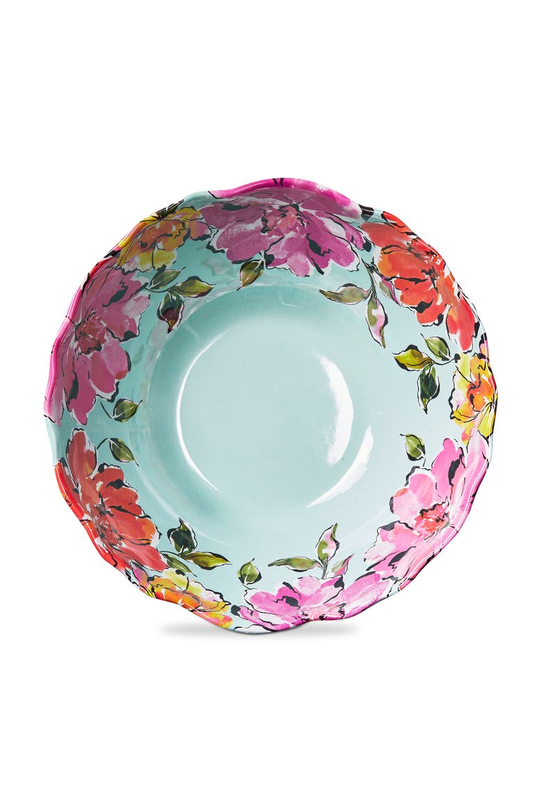 In Bloom Melamine Serving Bowl Multi Melamine Spring, Main, color, Blue