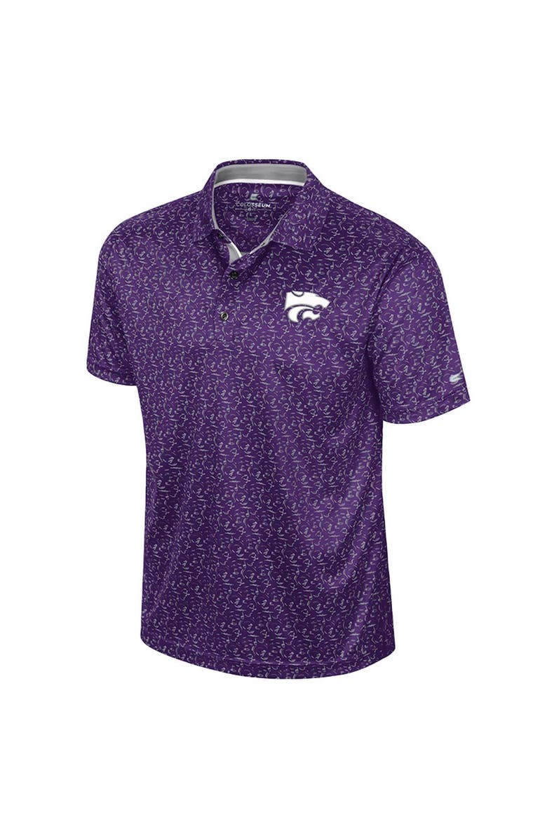 COLOSSEUM Men's Colosseum Purple Kansas State Wildcats Sublimated Golf Polo, Alternate, color, 