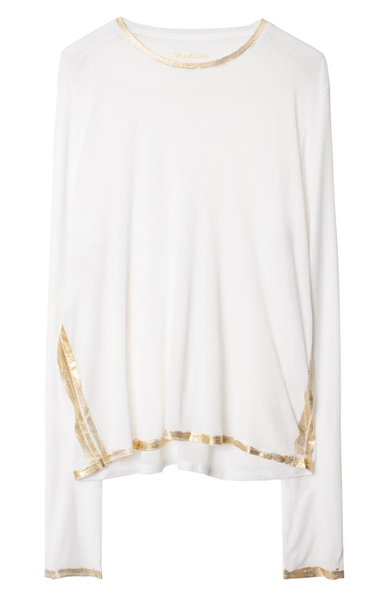 Zadig & Voltaire Willy Gold Foil Tee, Alternate, color, 
