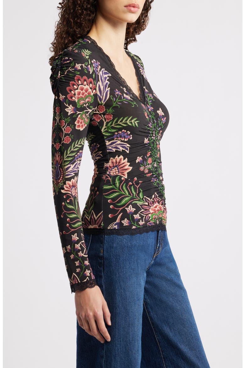 Marvelous Garden Knit Top, Alternate, color, BLACK