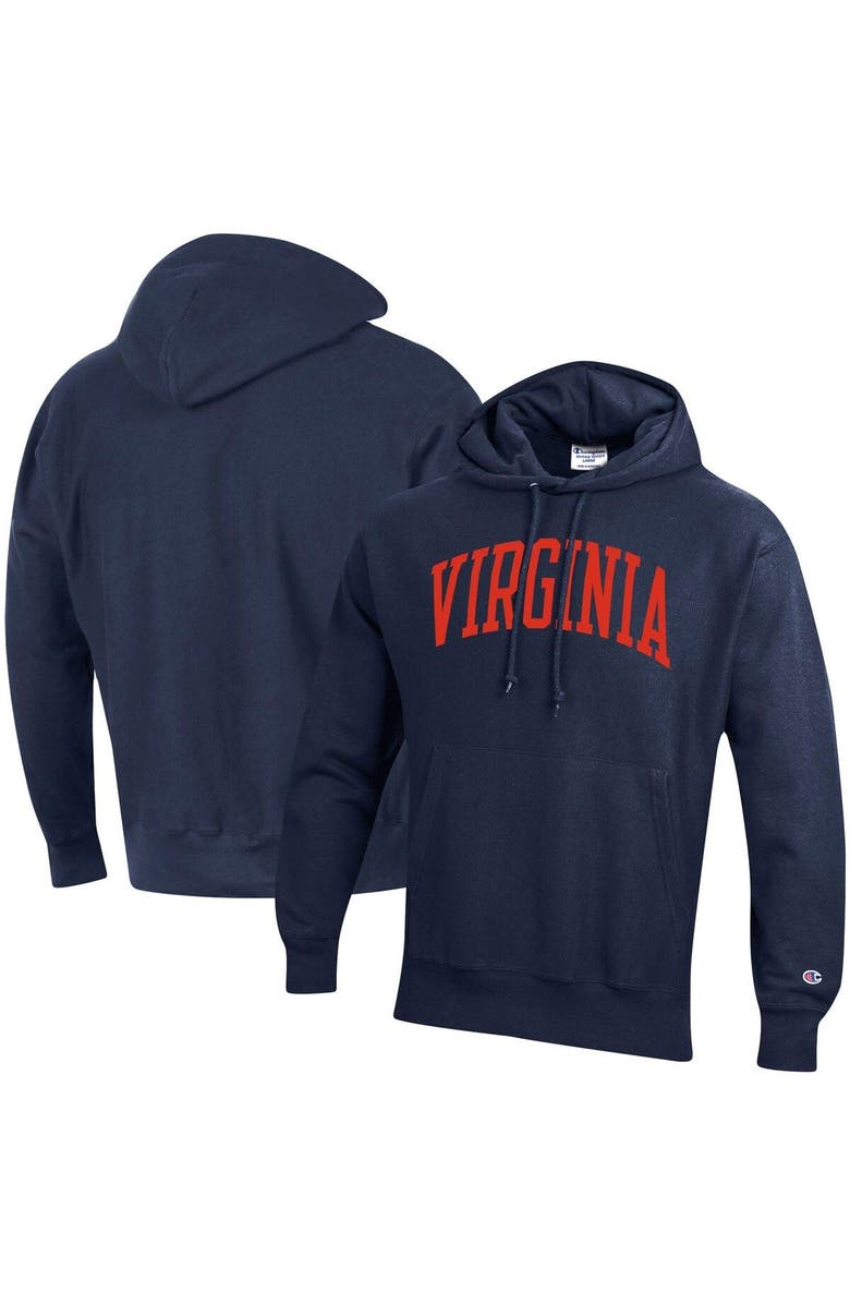 Champion Men's Champion Navy Virginia Cavaliers Team Arch Reverse Weave Pullover Hoodie, Main, color, Navy