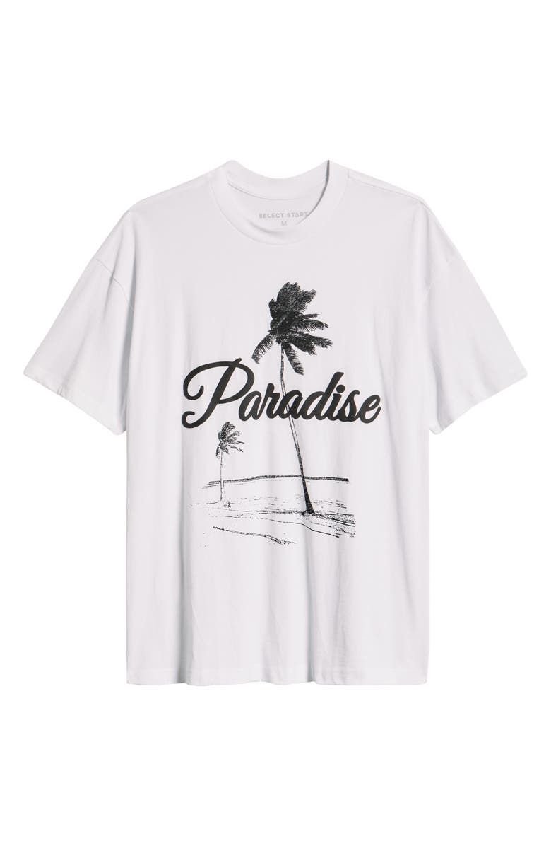 The Forecast Agency Paradise Palm Cotton Graphic T-Shirt, Alternate, color, White