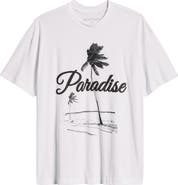The Forecast Agency Paradise Palm Cotton Graphic T-Shirt