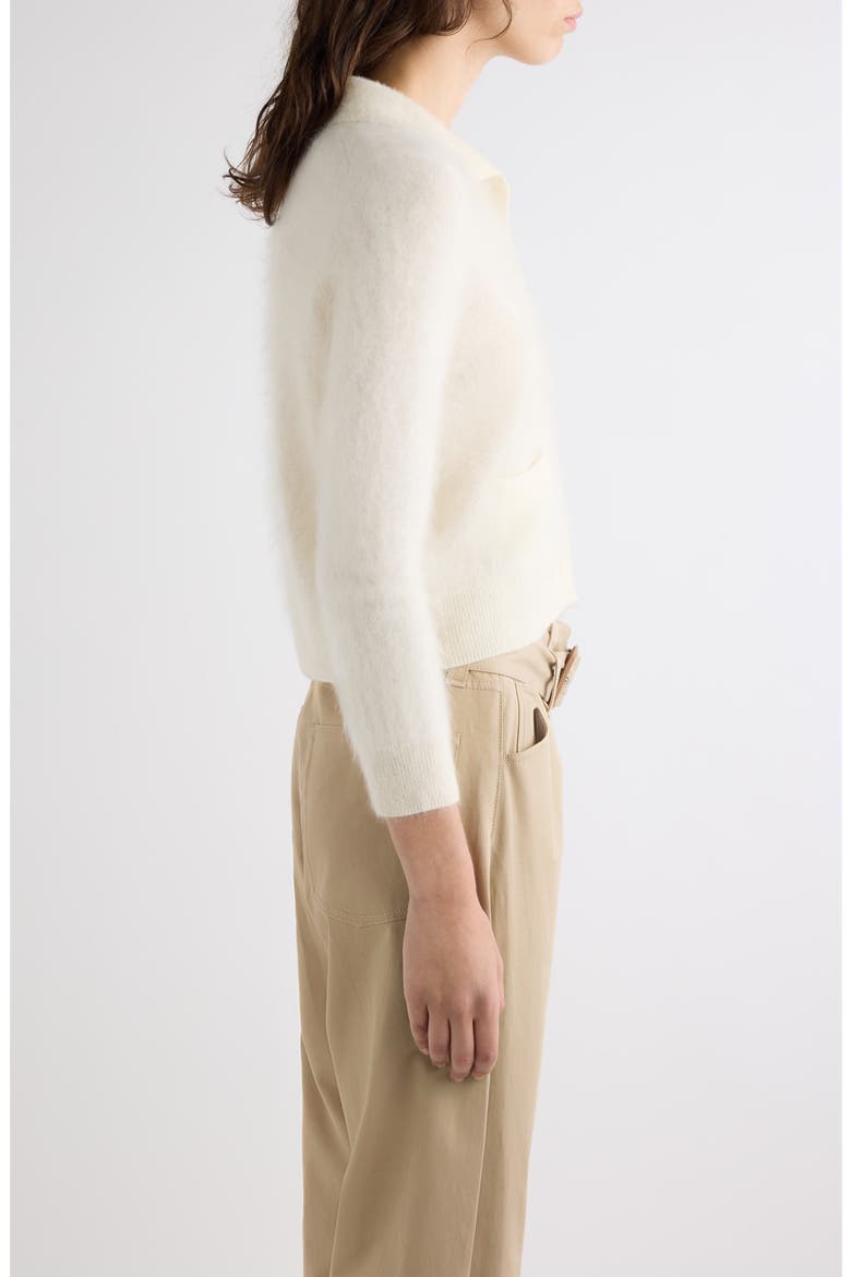 Kifty Plush Cashmere Cardigan, Alternate, color, OFF WHITE