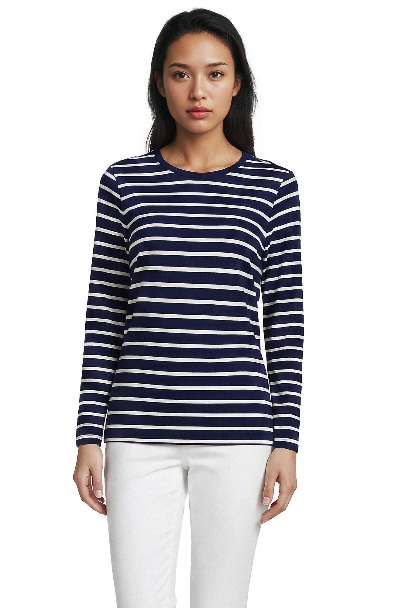 Deep Sea/Ivory Breton Stripe