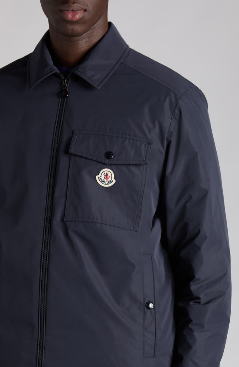 Moncler Vigeon Padded Down Shirt Jacket, Alternate, color, English Blue