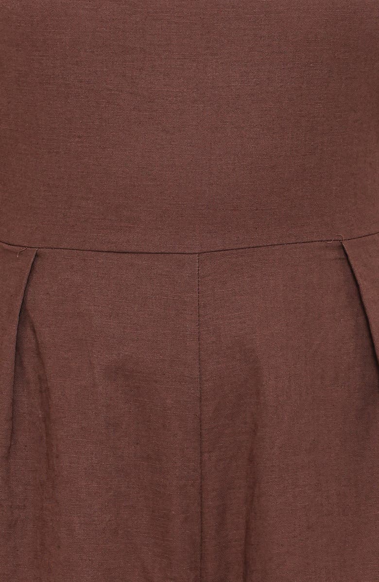 Petal & Pup Ester Linen Blend Jumpsuit, Alternate, color, Chocolate