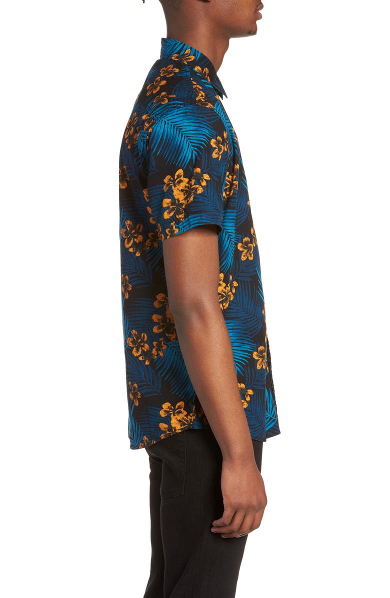 The Rail Short Sleeve Print Poplin Shirt, Alternate, color,