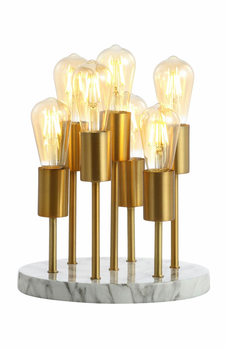 JONATHAN Y Pleiades Modern Metal/Resin LED Accent Lamp, Main, color, Brass Gold