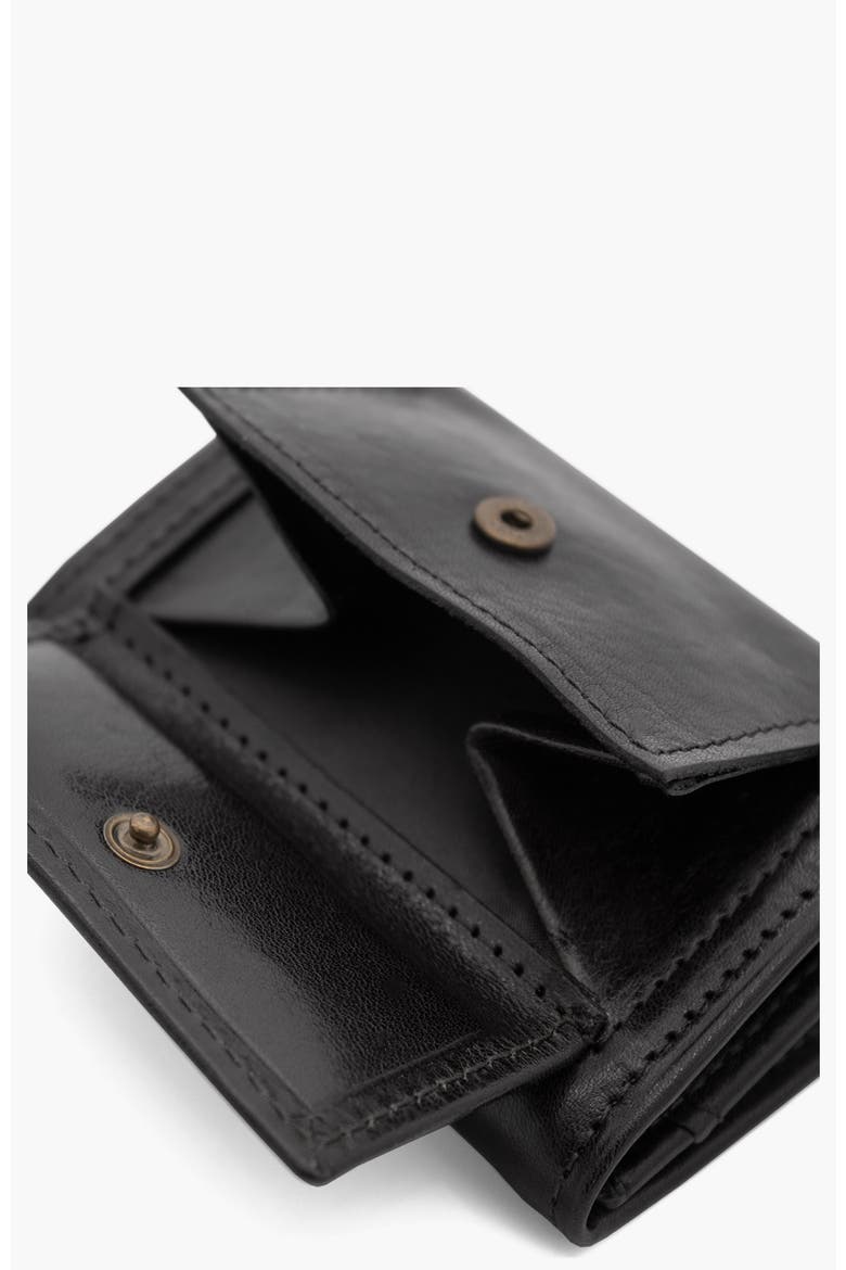Gentleman Compact Trifold Leather Wallet 539, Alternate, color, Black