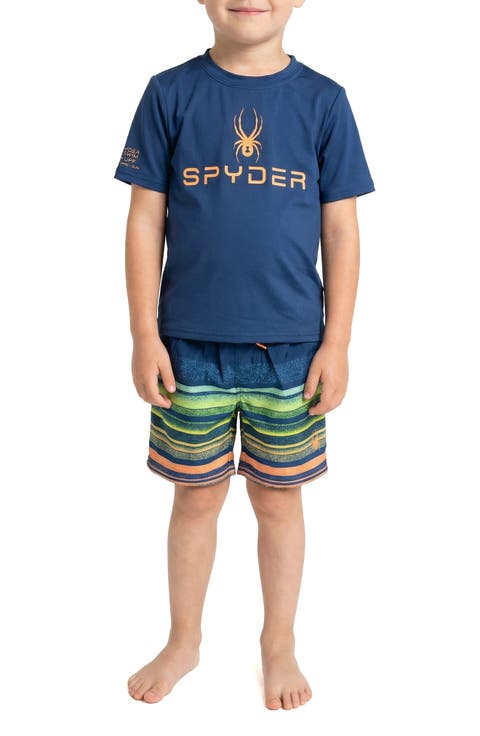 Kids' Rashguard Top & Swim Trunks Set (Little Kid)