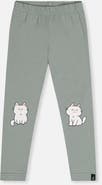 Deux par Deux Organic Cotton Cat Knee Elastic Waist Leggings