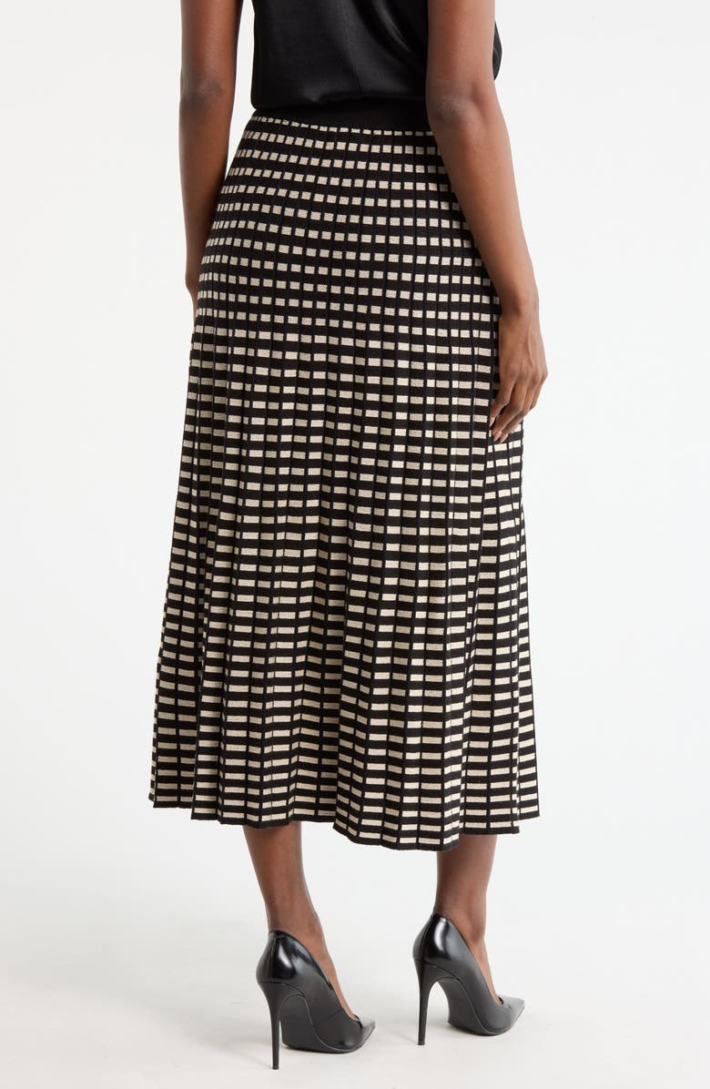 MAX STUDIO Midi Sweater Skirt, Alternate, color, Black/ Bone
