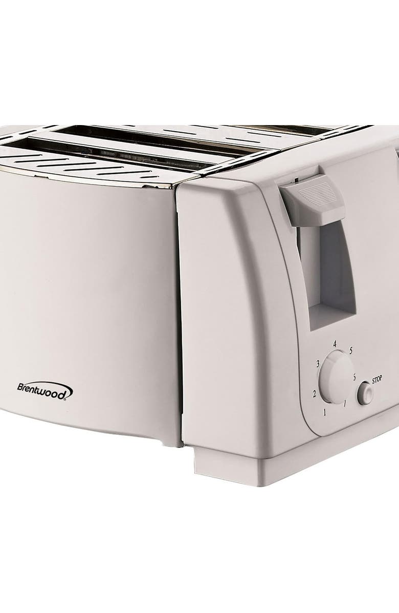 Brentwood 4-Slice Cool Touch Toaster, Alternate, color, White