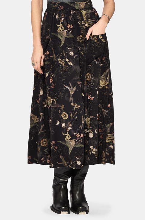 Harpyiai Print Midaxi Skirt