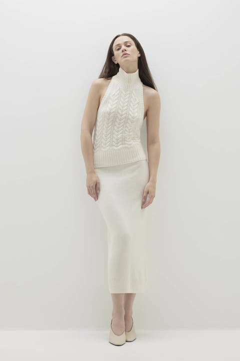 Runa Cableknit Cashmere Halter