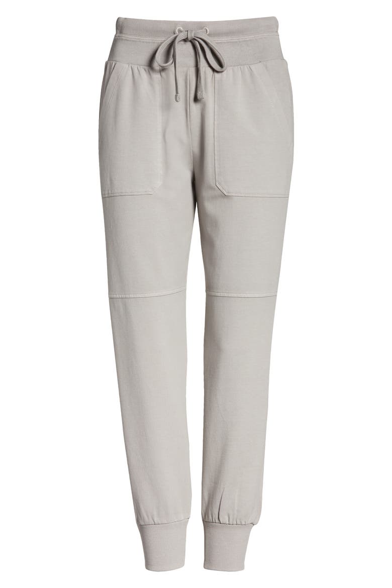Washed Organic Cotton Ankle Joggers, Alternate, color, GREY ALLOY