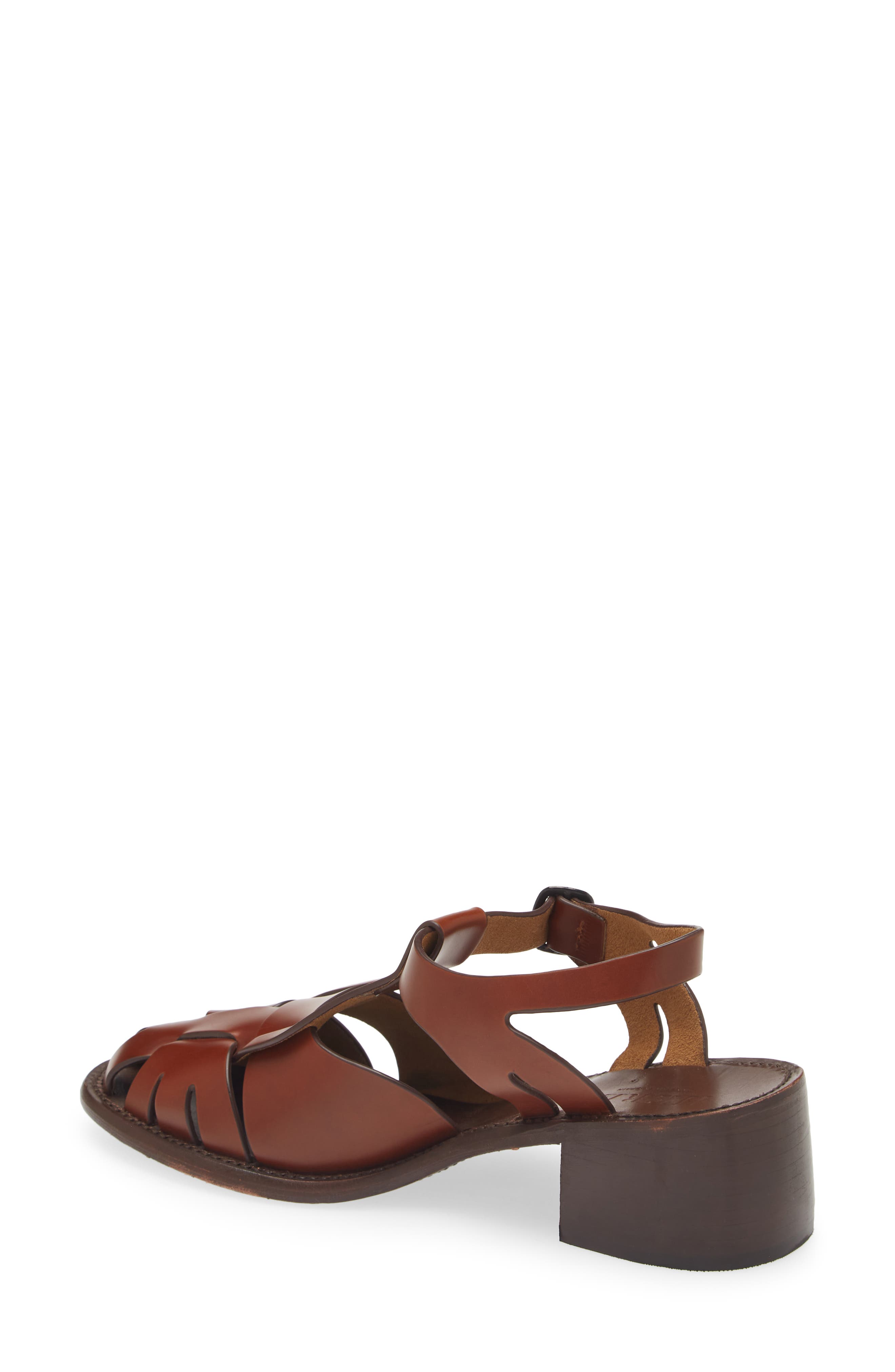 HEREU Pesca Block Heel Fisherman Sandal, Alternate, color, Tan