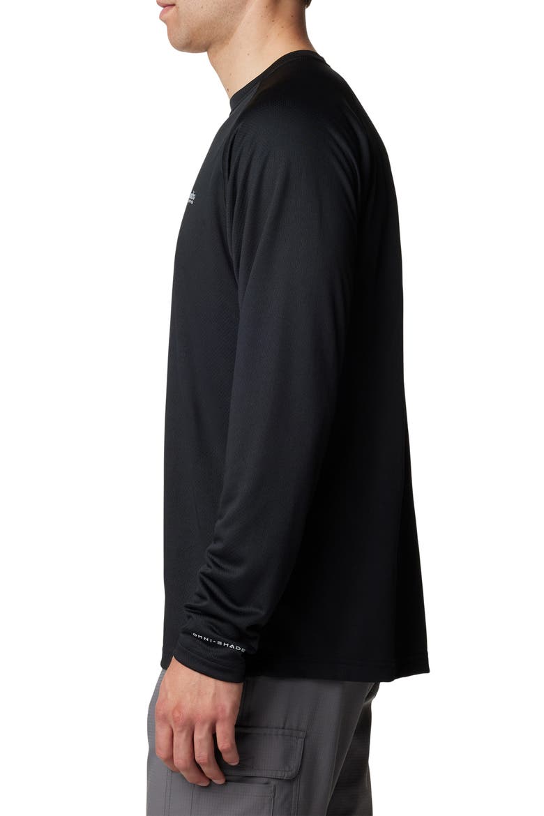 PFG Solar Stream™ Long Sleeve Performance T-Shirt, Alternate, color, BLACK