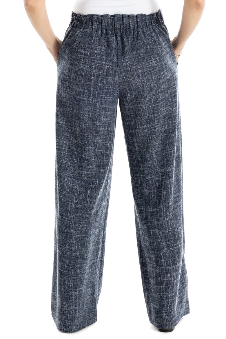 Soft Pleat Front Trousers, Alternate, color, DARK NAVY MELANGE