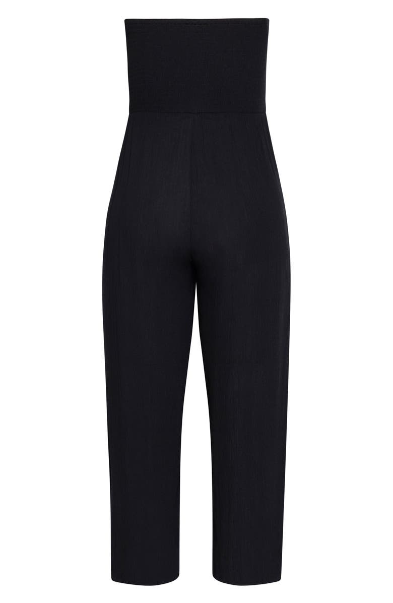 City Chic Strapless Wide Leg Jumpsuit, Alternate, color, 