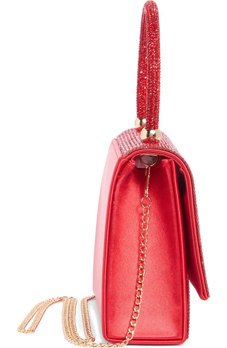 ALESSIA BIANCHI Crystal Embellished Clutch, Alternate, color, Red
