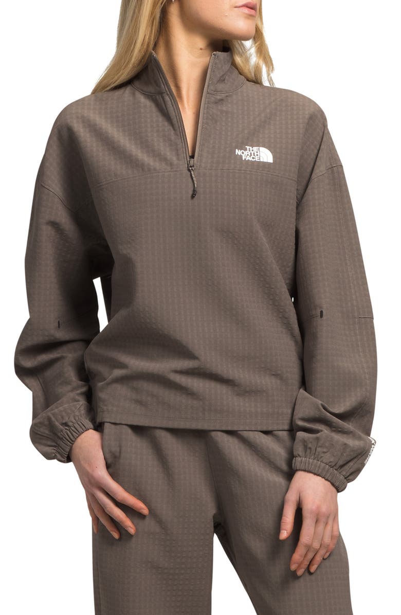 The North Face Tekware<sup>™</sup> Grid Water Repellent Quarter Zip Pullover, Main, color, 