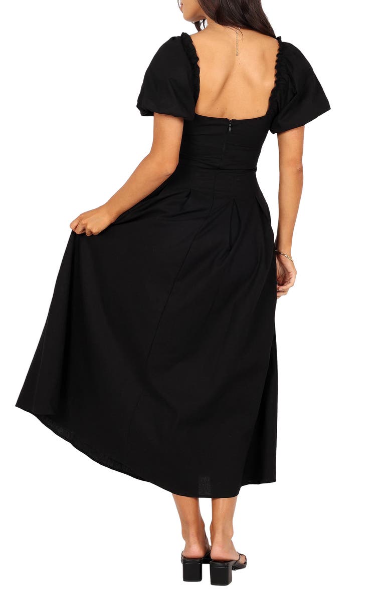 Maria Cutout Puff Sleeve Midi Dress