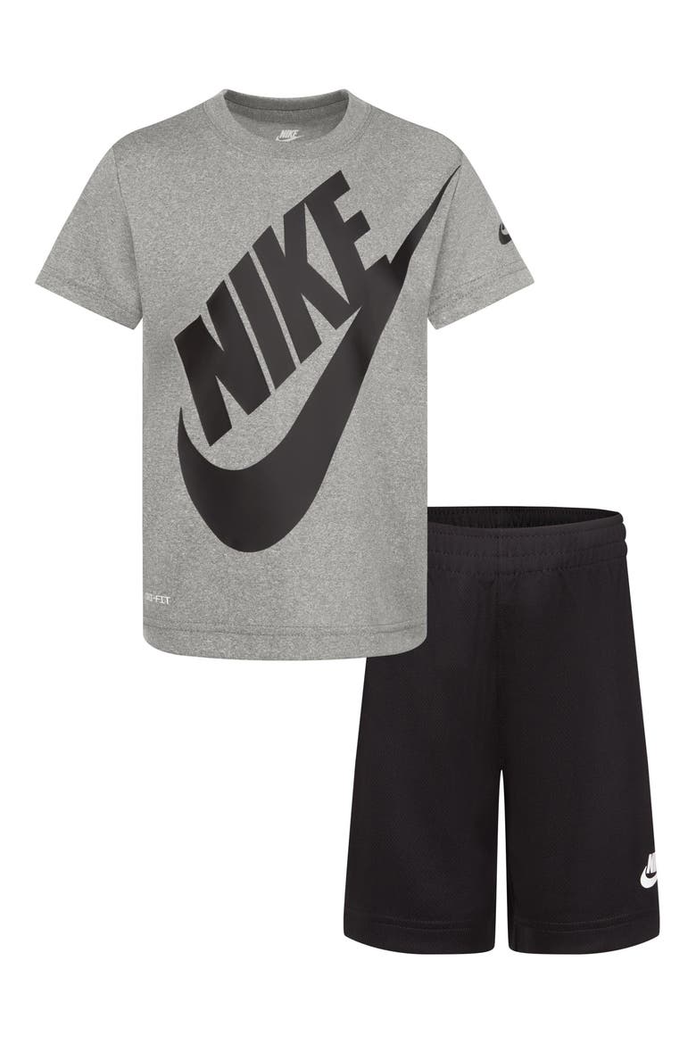 Kids' Futura Graphic Tee & Shorts Set, Main, color, BLACK