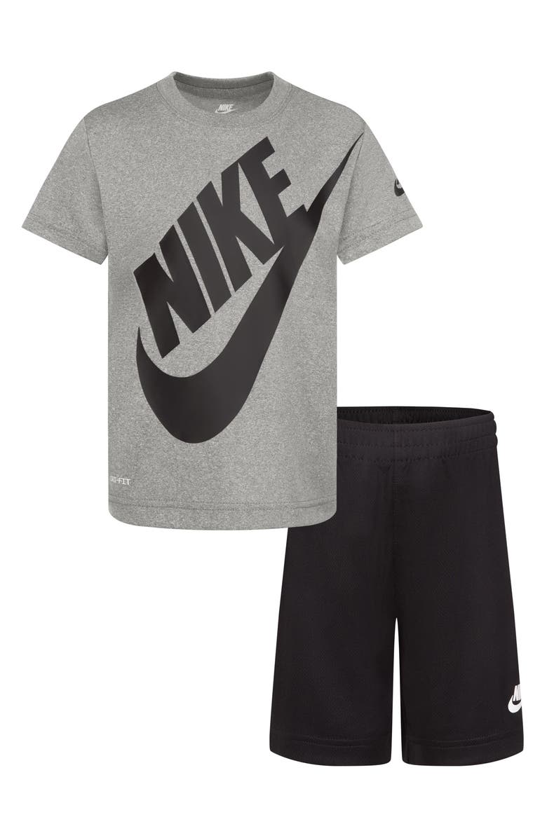 Nike Kids' Futura Graphic Tee & Shorts Set, Main, color, Black
