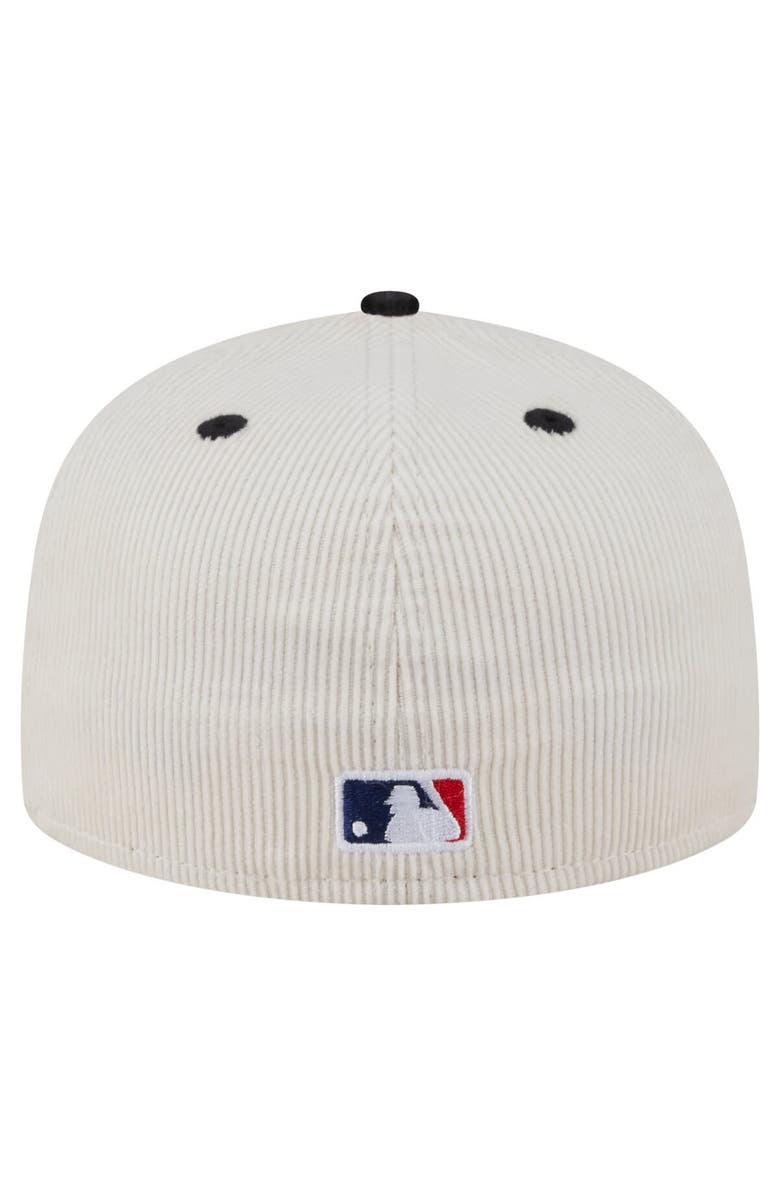 New Era Men's New Era Cream/Black San Francisco Giants Two-Tone Corduroy 59FIFTY Fitted Hat, Alternate, color, 