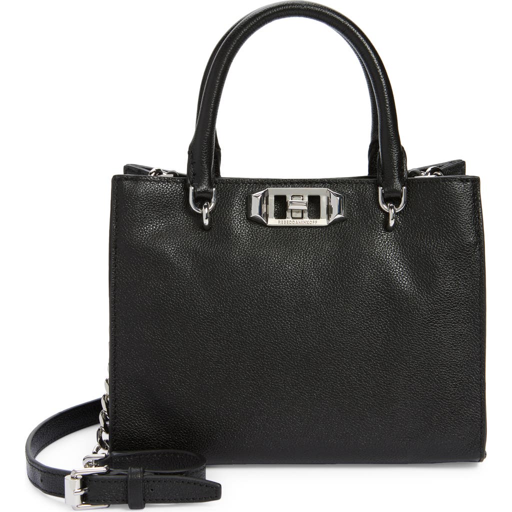 Rebecca Minkoff Mini Amour Leather Tote In Black