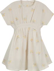 Ely's & Co. Looms Holland Collection - Girls Embroidered Floral Short Sleeve Dress