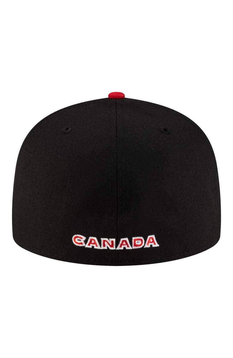 New Era Men's New Era Black/Red Hockey Canada 2-Tone 59FIFTY Fitted Hat, Alternate, color, Black