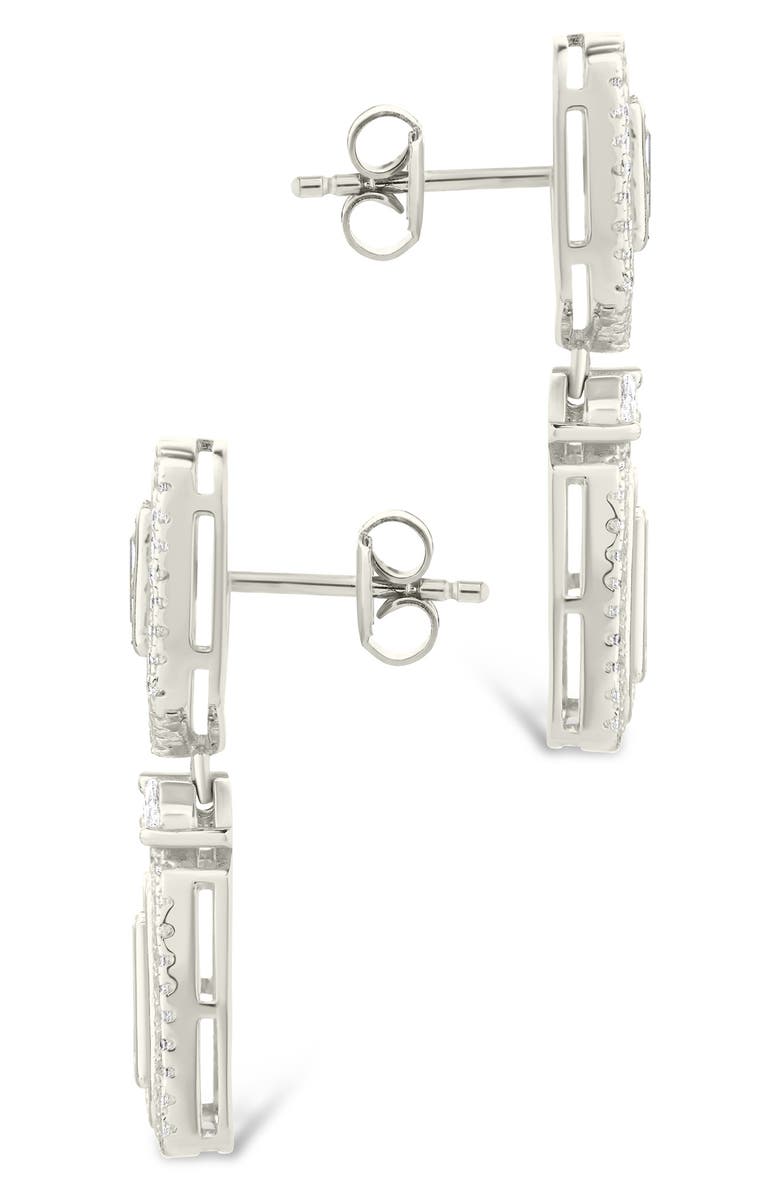 Sterling Forever Trina Cubic Zirconia Drop Earrings, Alternate, color, 