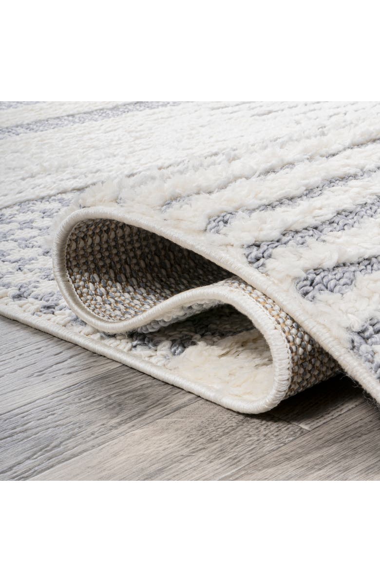 JONATHAN Y Kerstin Geometric High-Low Area Rug, Alternate, color, Cream/Gray