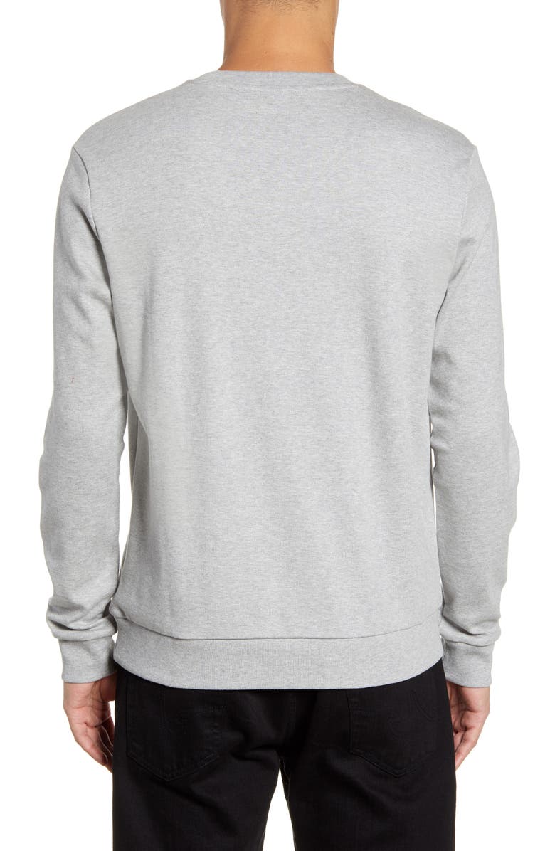 HUGO Dicago Regular Fit Crewneck Sweatshirt, Alternate, color, Grey