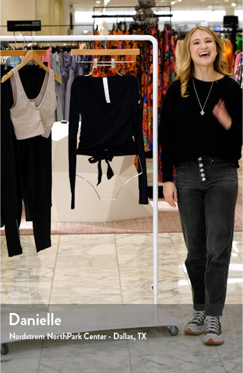 Escalate Long Sleeve Wrap Crop Top, sales video thumbnail