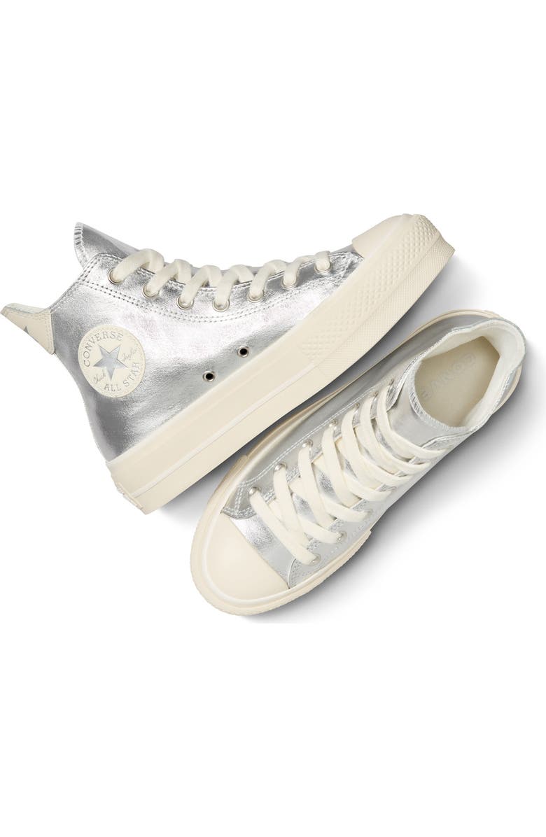 Converse Chuck Taylor<sup>®</sup> All Star<sup>®</sup> Lift Metallic High Top Platform Sneaker, Alternate, color,