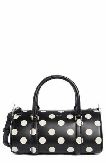 Spade Icon Dot Leather Barrel Bag