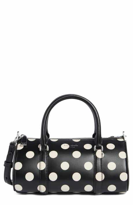 Spade Icon Dot Leather Barrel Bag