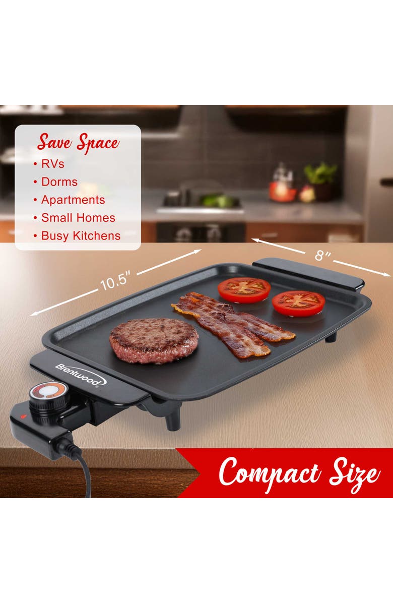 Brentwood Electric Griddle, Alternate, color, Black