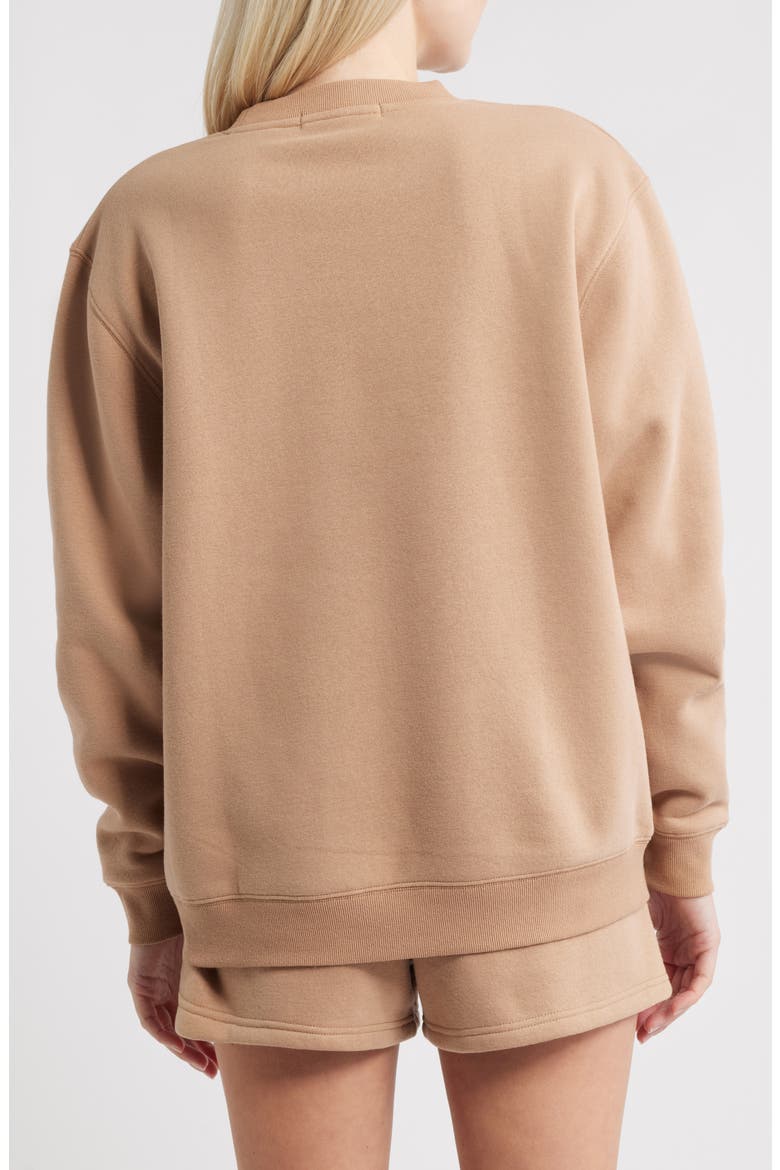 Teddy Bear & Strawberry Crewneck Sweatshirt, Alternate, color, TAN
