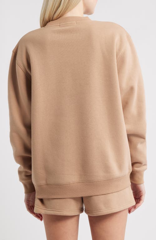 Vinyl Icons Teddy Bear & Strawberry Crewneck Sweatshirt In Brown