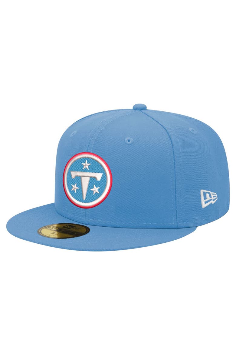 Men's New Era  Light Blue Tennessee Titans Primary Logo 59FIFTY Fitted Hat, Main, color, Light Blue