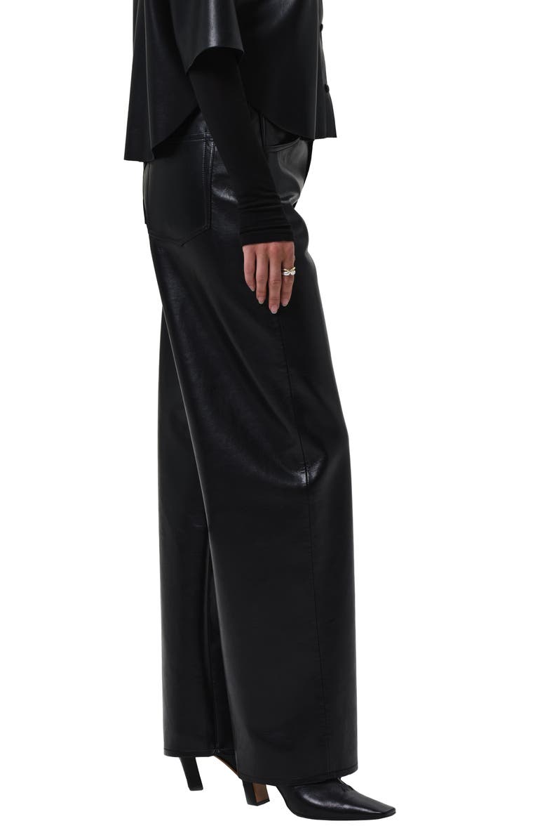 Citizens of Humanity Ayla Baggy Recycled Leather Blend Pants, Alternate, color, Black
