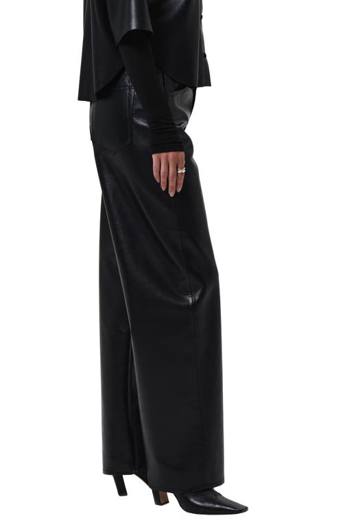 Citizen Of Humanity Citizens Of Humanity Ayla Baggy Recycled Leather Blend Pants In Black