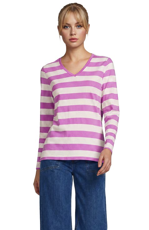 Supima Cotton Long Sleeve V-Neck T-Shirt