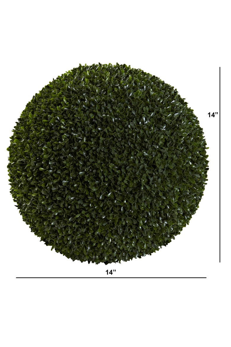 14-in Boxwood Ball w/1202 Lvs, Alternate, color, Green